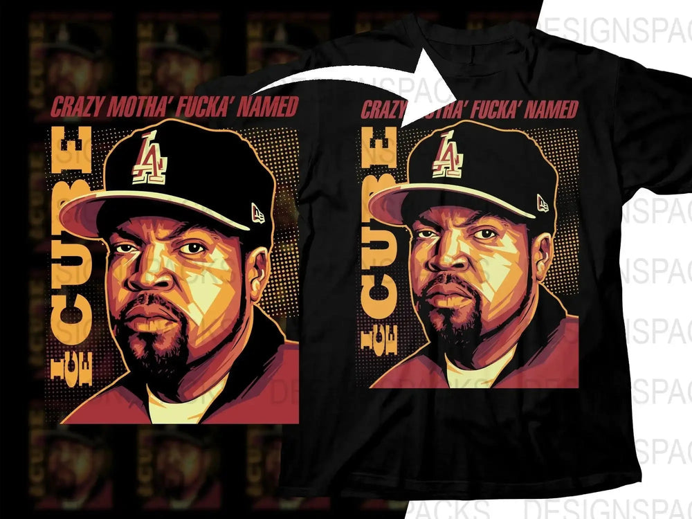 Crazy Motha' Fucka' Named Ice Cube Graphic Png Digital Download