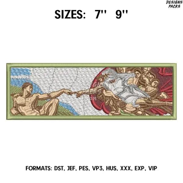 Creation of Adam Embroidery Design File Pes, Art Embroidery design, Art Design