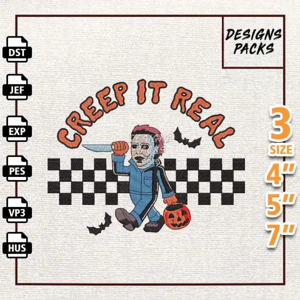 Creep It Real Embroidery Design