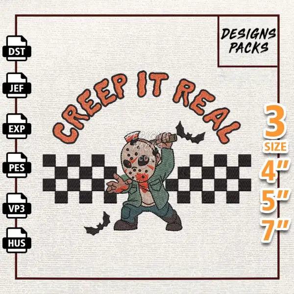 Creep It Real Embroidery Design