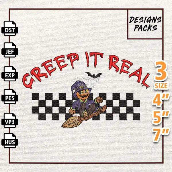 Creep It Real Embroidery Design