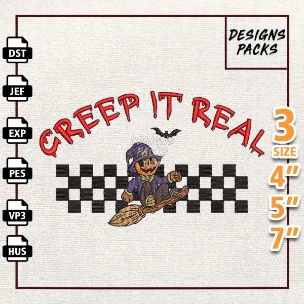 Creep It Real Embroidery Design