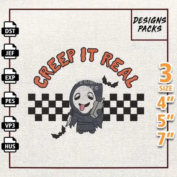 Creep It Real Embroidery Design
