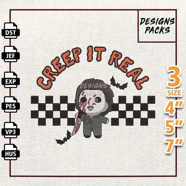 Creep It Real Embroidery Design