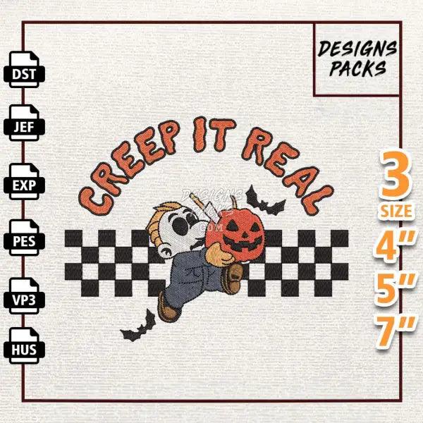 Creep It Real Embroidery Design