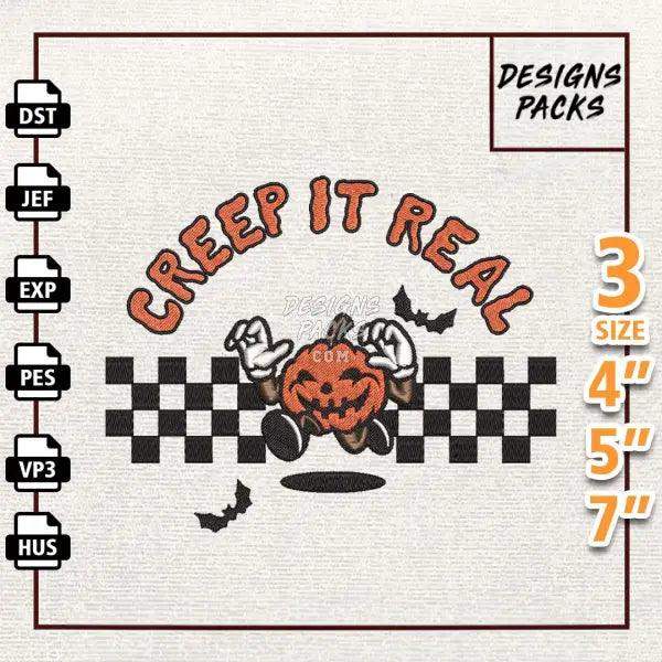 Creep It Real Embroidery Design