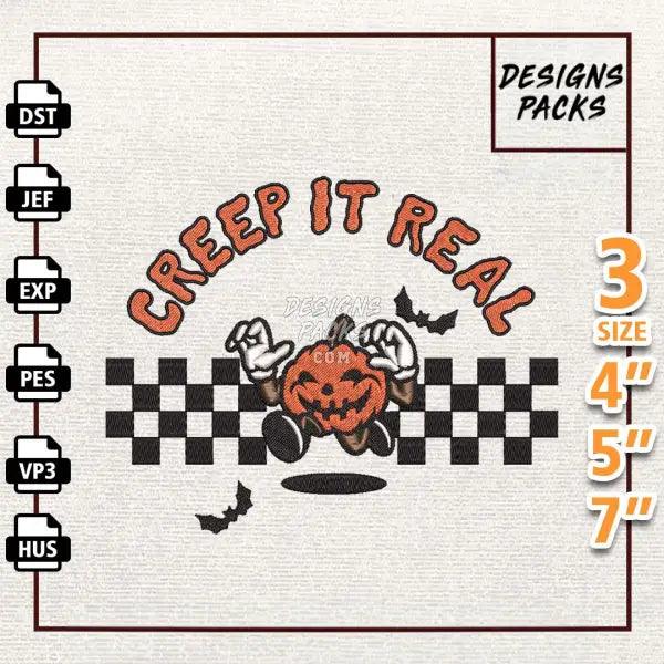 Creep It Real Embroidery Design
