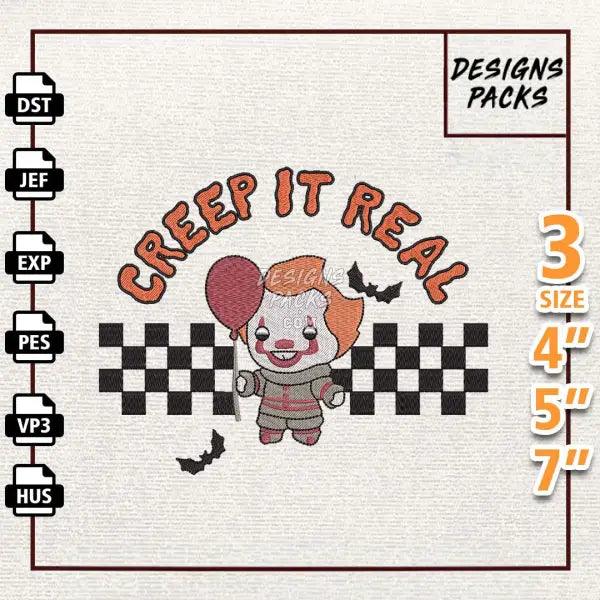 Creep It Real Embroidery Design