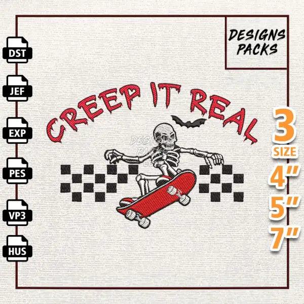 Creep It Real Embroidery Design