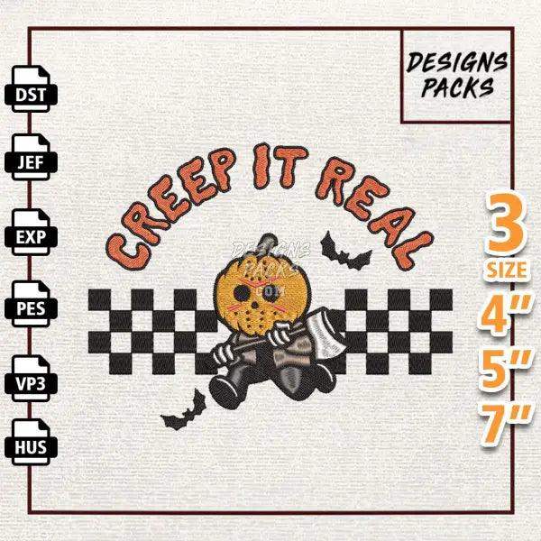 Creep It Real Embroidery Design