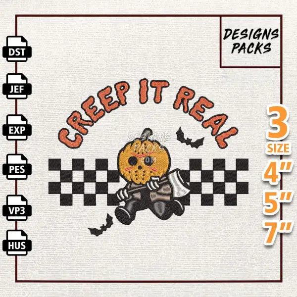 Creep It Real Embroidery Design