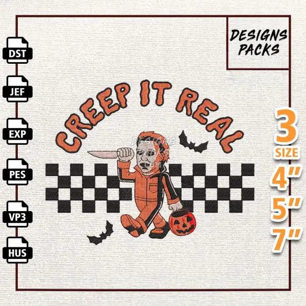 Creep It Real Embroidery Design