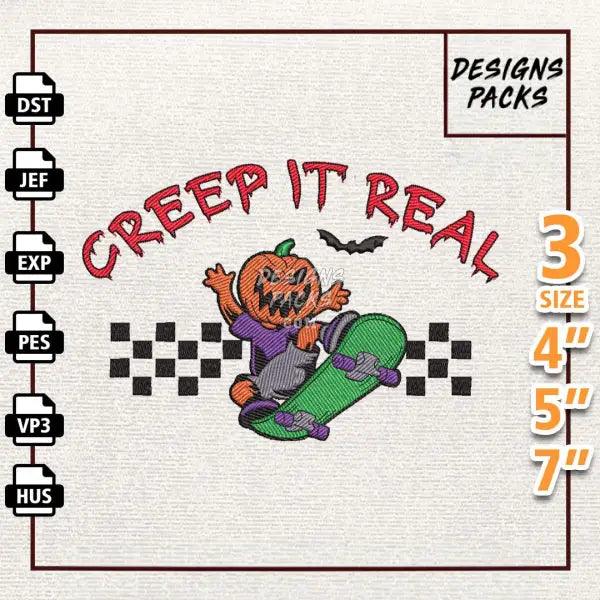 Creep It Real Embroidery Design