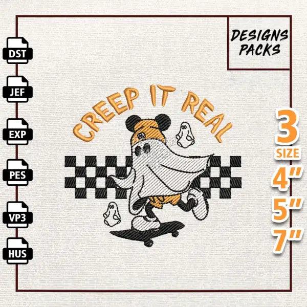 Creep It Real Embroidery Design