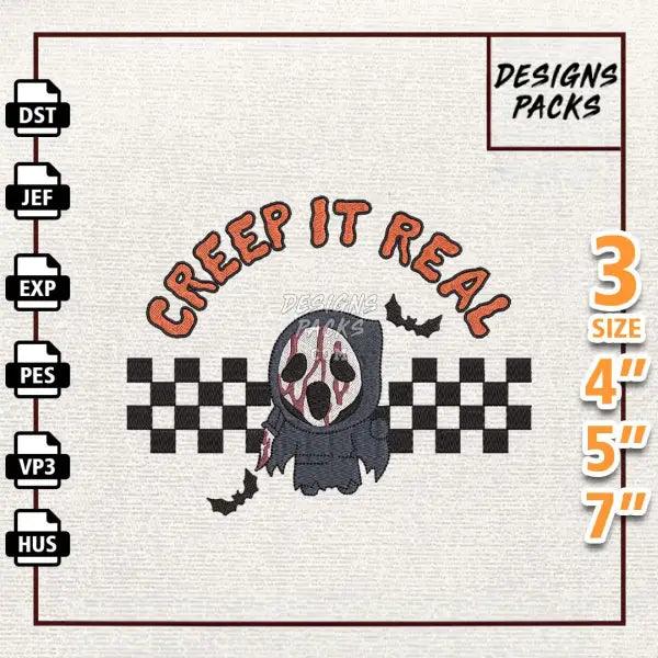 Creep It Real Halloween Embroidery Design