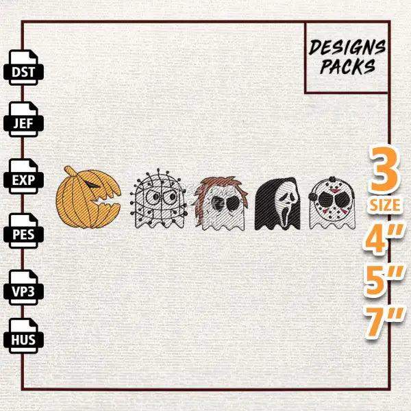 Creepy Cartoon Embroidery Design