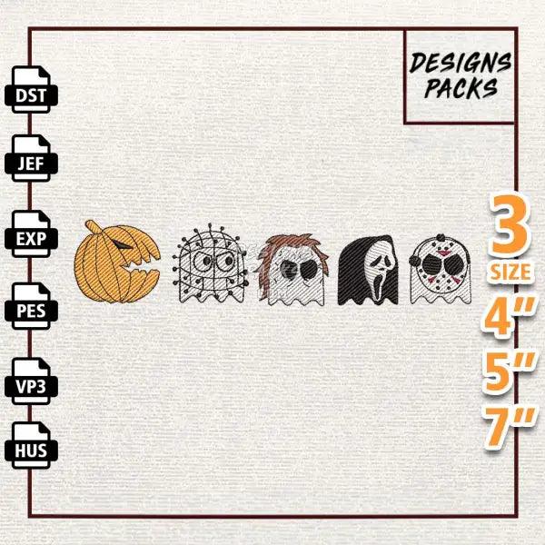 Creepy Cartoon Embroidery Design