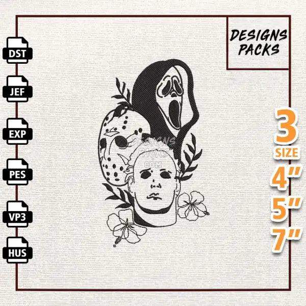 Creepy Characters Embroidery Design