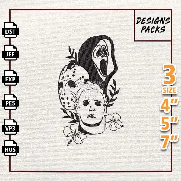 Creepy Characters Embroidery Design