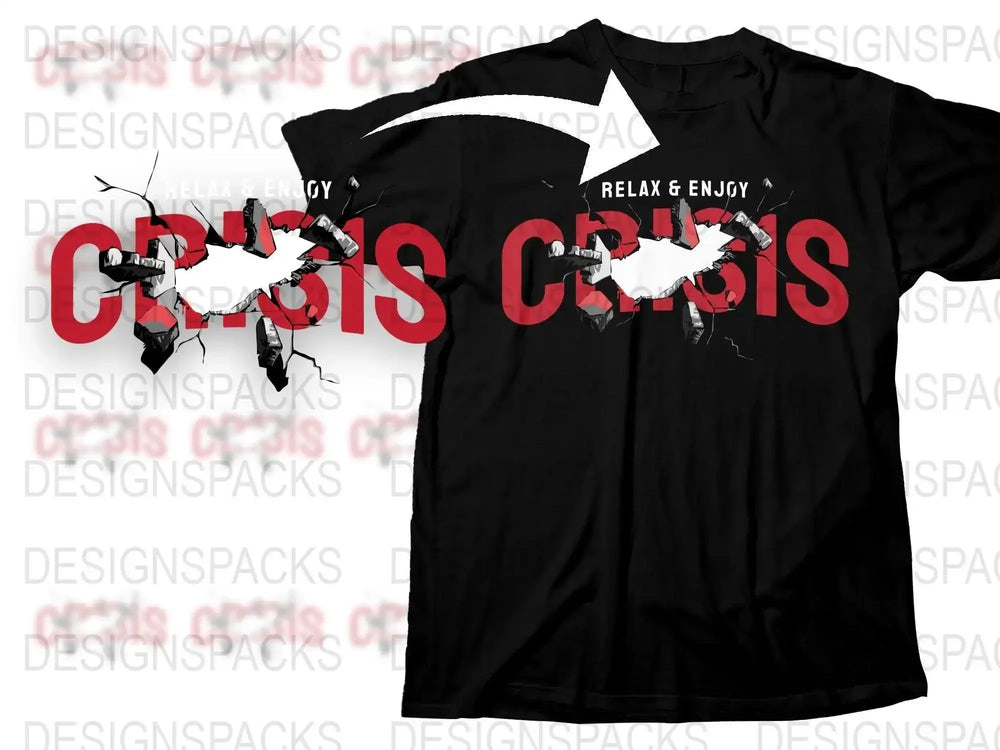 Crisis Graphic Broken Wall Design Png Digital Download