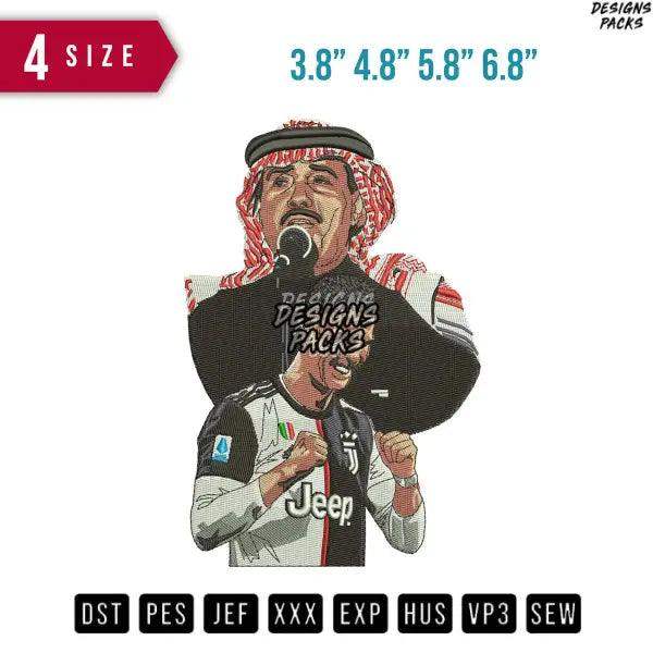 Cristiano Ronaldo Arab Embroidery Design