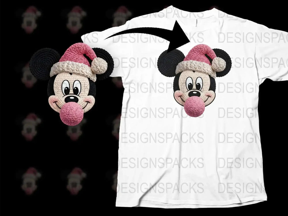 Cute Monkey Face T-Shirt, Cartoon Animal with Santa Hat, Holiday Graphic Tee, Kids and Adults Sizes Available