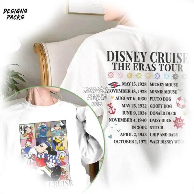 Cruise Time Matching Cartoon Land Two - Sided Christmas Eras Tour Png Design