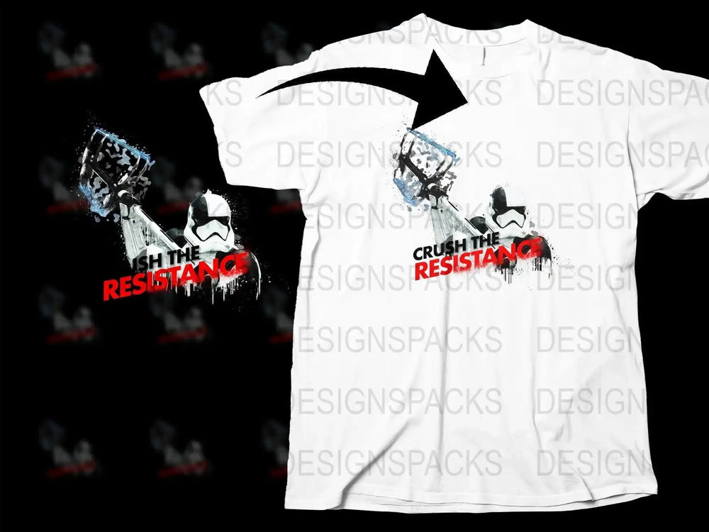 Crush The Resistance Stormtrooper Graphic Png Digital Download