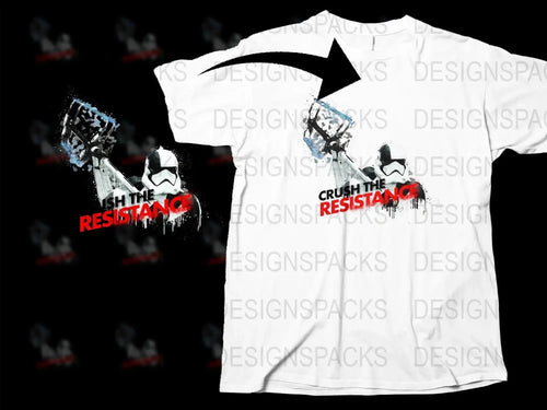 Crush The Resistance Stormtrooper Graphic Png Digital Download