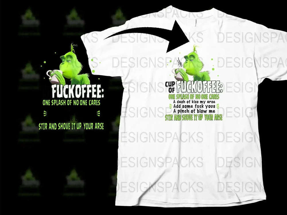 Graphic T-Shirt Funny Quote Green Monster Design, Casual Unisex White Tee for Adults
