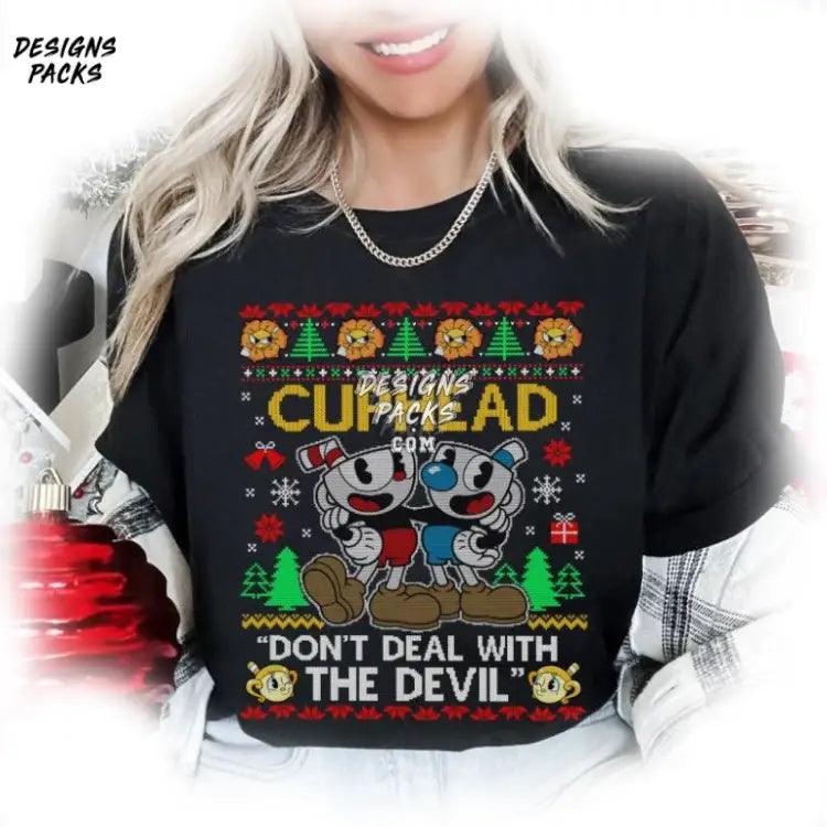 Cuphead Don’t Deal With The Devil Christmas Ugly Png Design