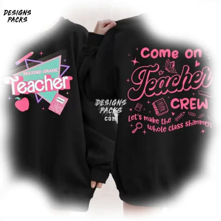 Custom Teacher 90S Second Grade Png Design