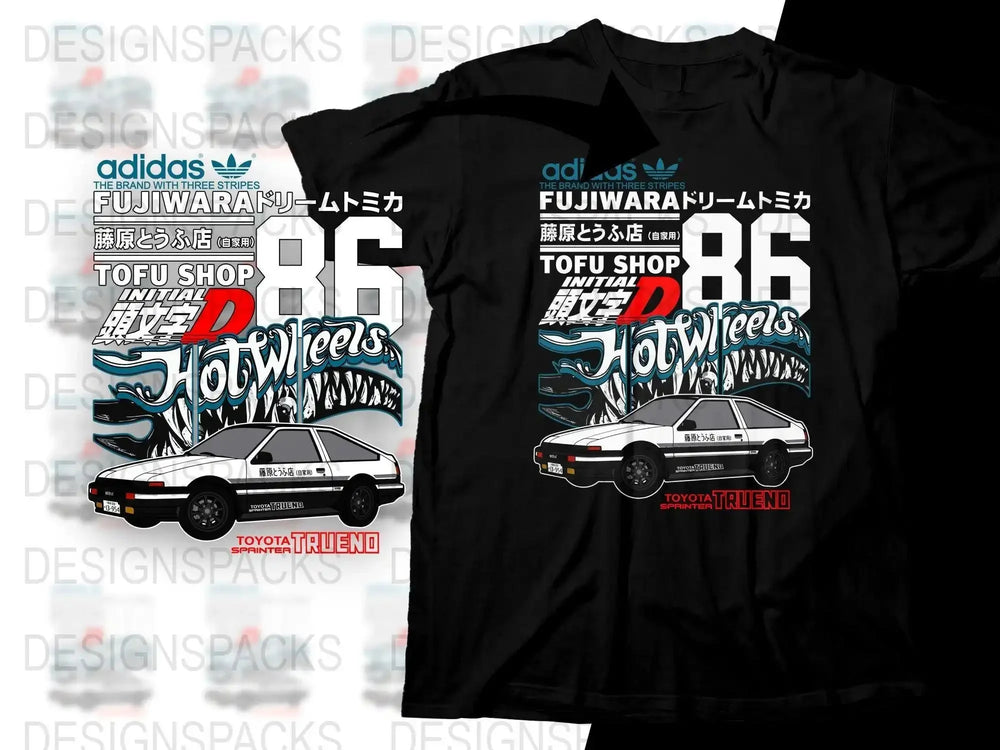 Custom Toyota Sprinter Trueno and Initial D Png Digital Download