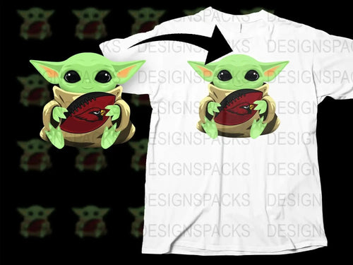 Cute Alien Holding a Football Cartoon Png Digital Download