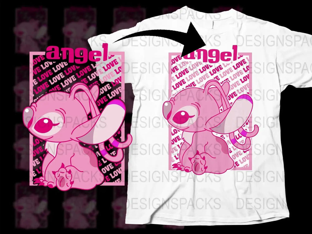 Cute Angel Character Valentine Love Themed Png Digital Download
