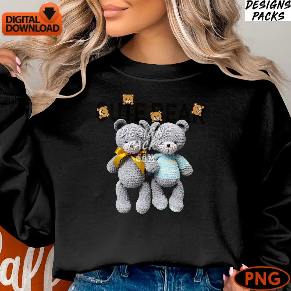 Cute Bear Amigurumi Crochet Pattern Digital Png File Instant Download Handmade Toy Design