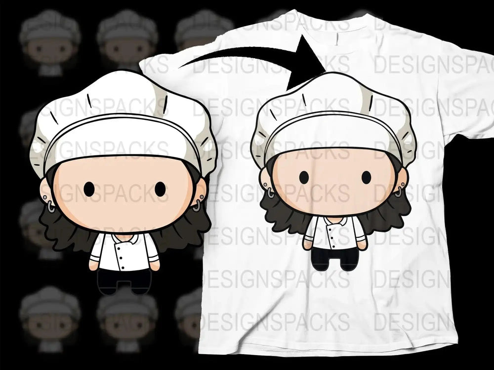 Cute Chef Character Adorable Design Png Digital Download