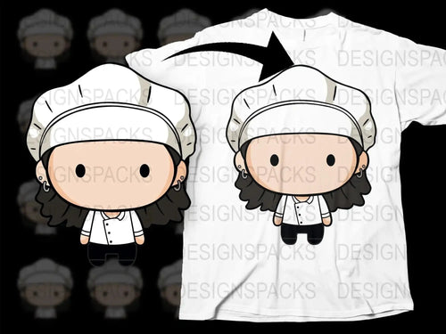 Cute Chef Character Adorable Design Png Digital Download