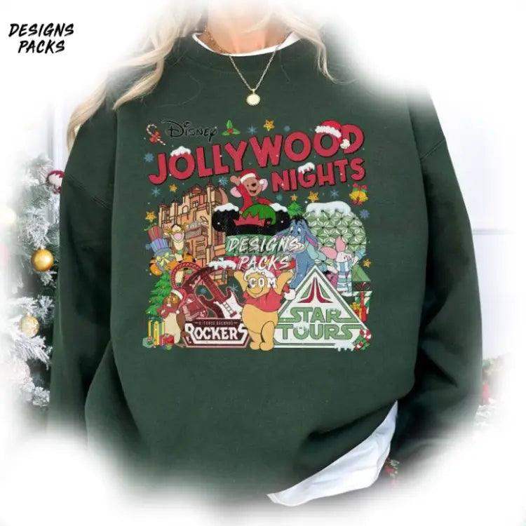 Cute Christmas Cartoon Winnie Studios Jollywood Nights Png Design