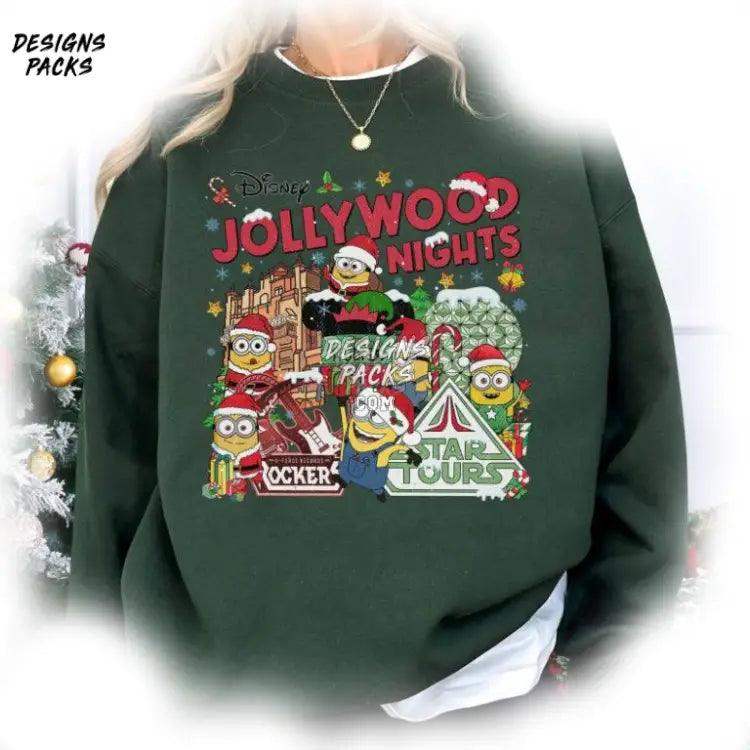 Cute Christmas Yellow Monster Studios Jollywood Nights Png Design