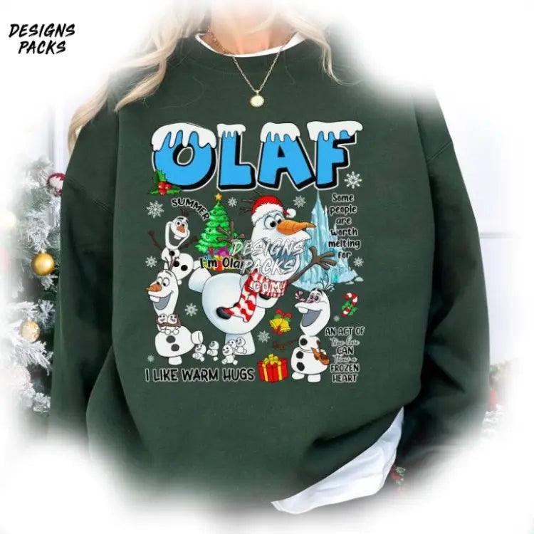 Cute Frozen Olaf Lovers Vintage Christmas Quotes Png Design
