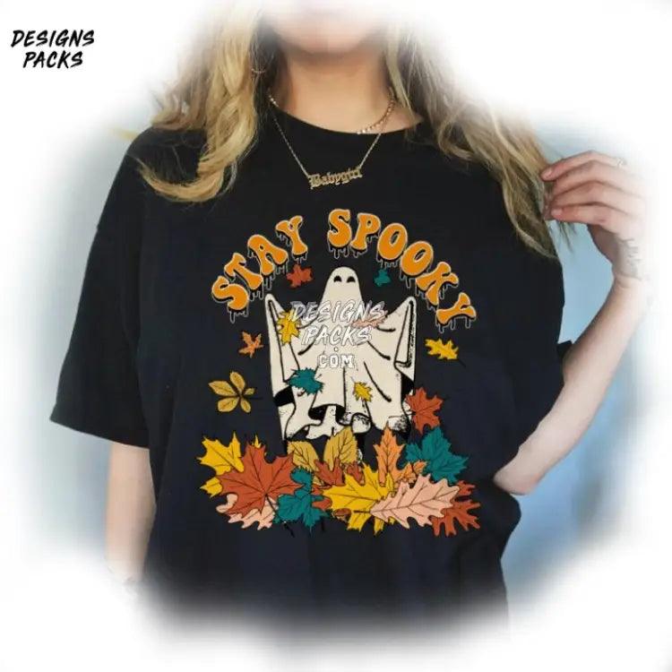 Cute Ghost Stay Spooky Vintage Tay Sublimation Design Png