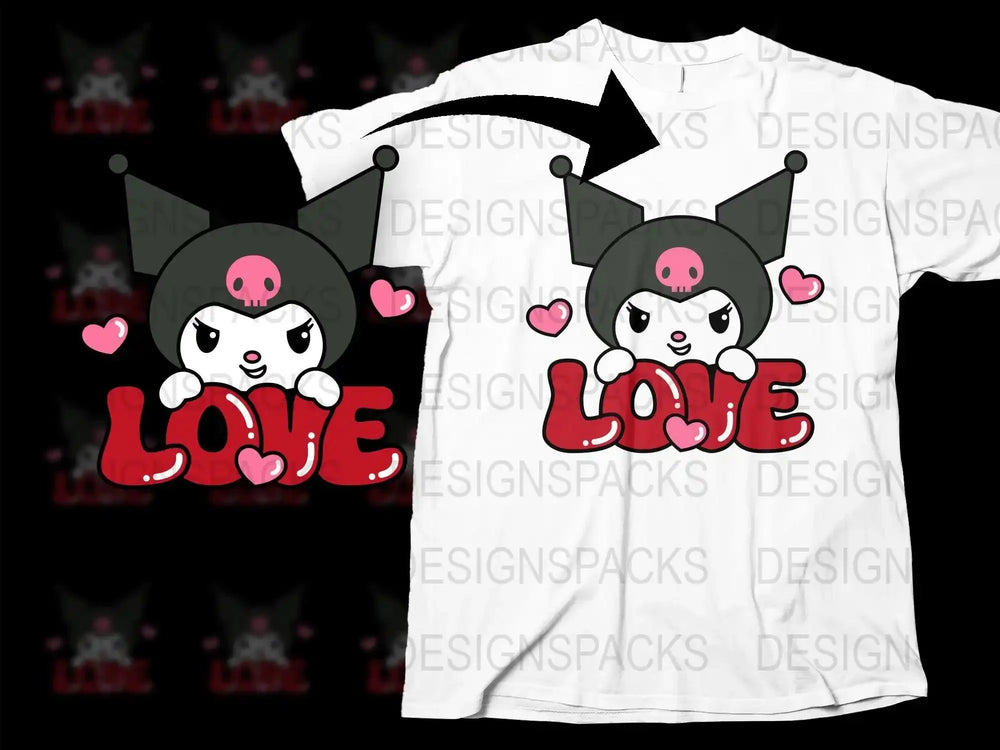 Cute Kuromi Love Valentine Png Digital Download for All Ages