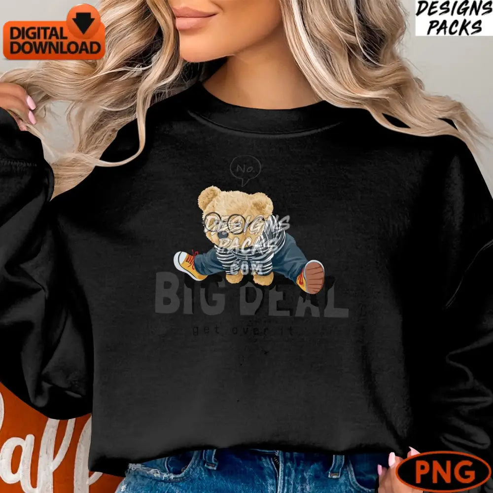 Cute Teddy Bear Digital Art Big Deal Image With Glasses Instant Download Png
