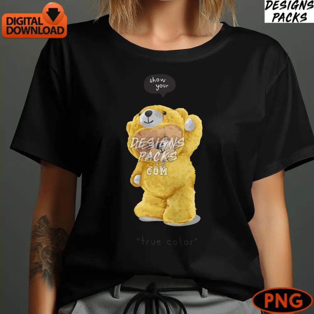 Cute Teddy Bear With Lion Costume Digital Art Instant Download Png Nursery Animal Themed Kids
