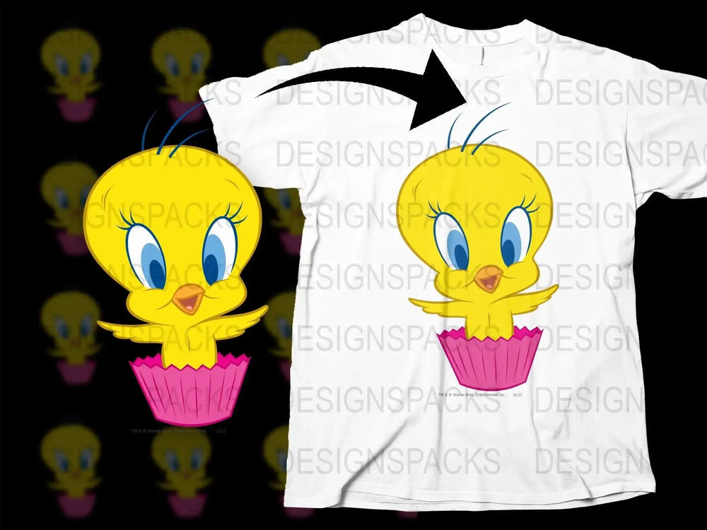 Cute Tweety Valentine's Day Graphic Png Digital Download
