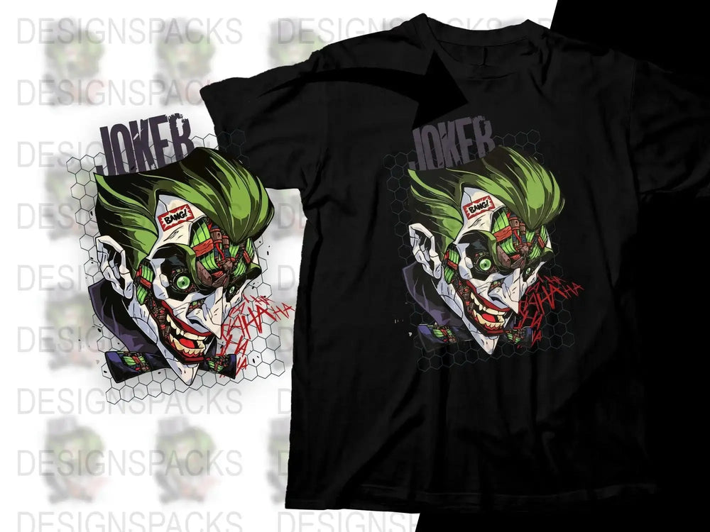 Cyborg Joker Comic Artwork Graphic Png Digital Download