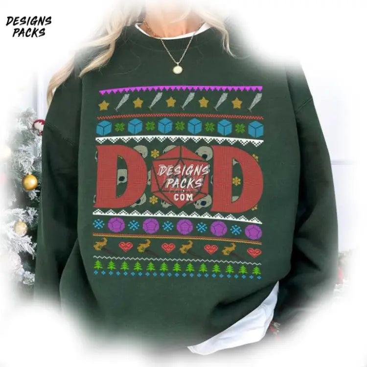 D&D Christmas Ugly Dungeons Master And Dragons Png Design