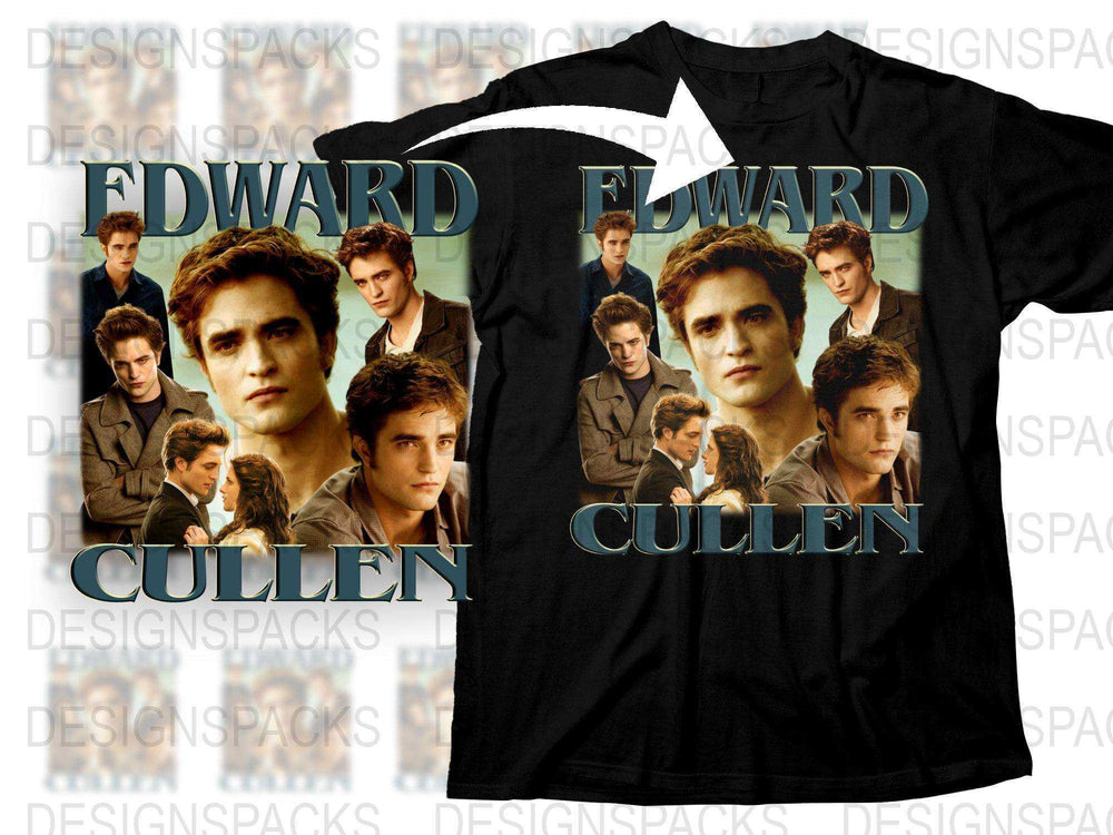 Edward Cullen Twilight Saga Movie Inspired Graphic T-Shirt, Vampire Film Fan Merchandise, Unisex Cotton Tee