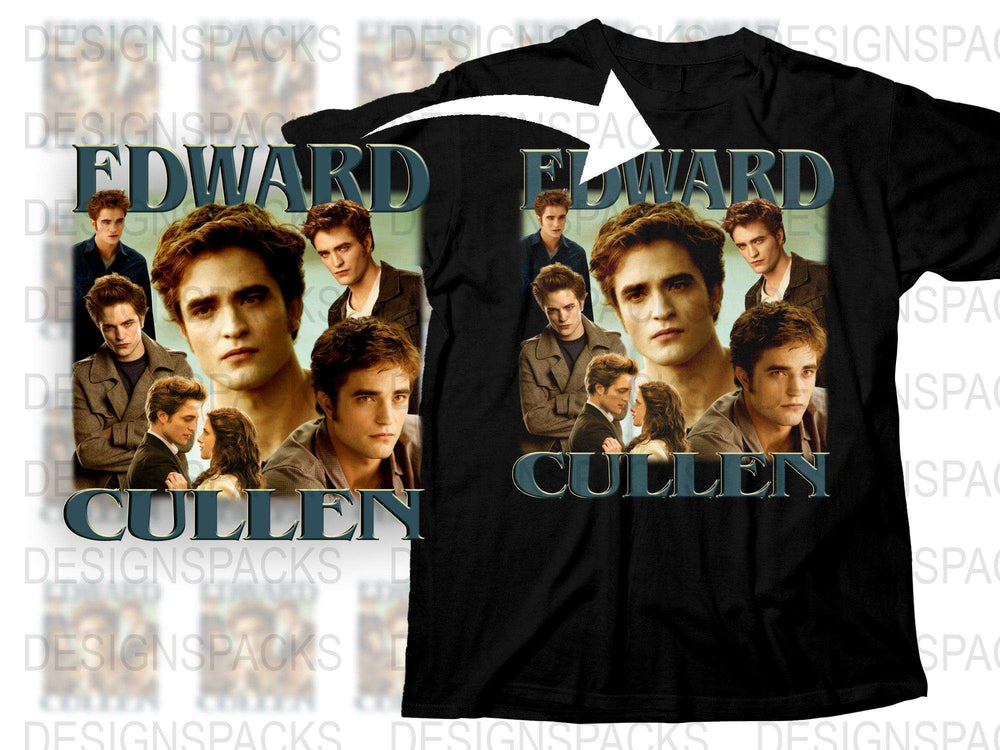 Edward Cullen Twilight Saga Movie Inspired Graphic T-Shirt, Vampire Film Fan Merchandise, Unisex Cotton Tee